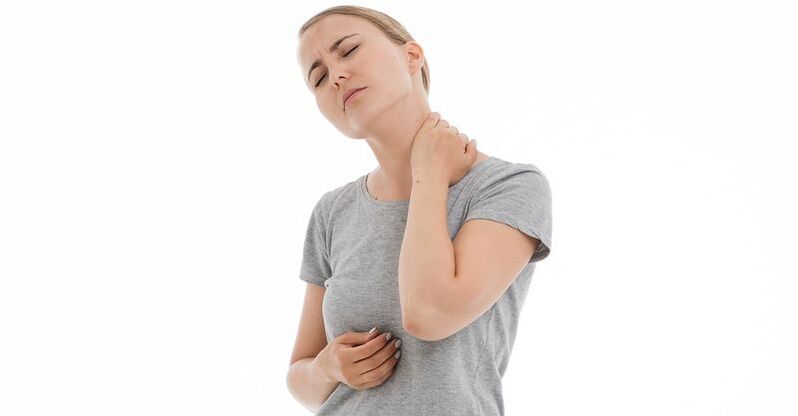 Douleur avec ostéochondrose cervicale.